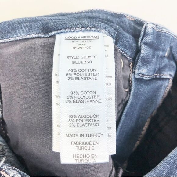 GOOD AMERICAN | Good Legs Crop Dark Wash Blue260 Skinny Jeans Women’s Size 0/25 - Picture 11 of 11